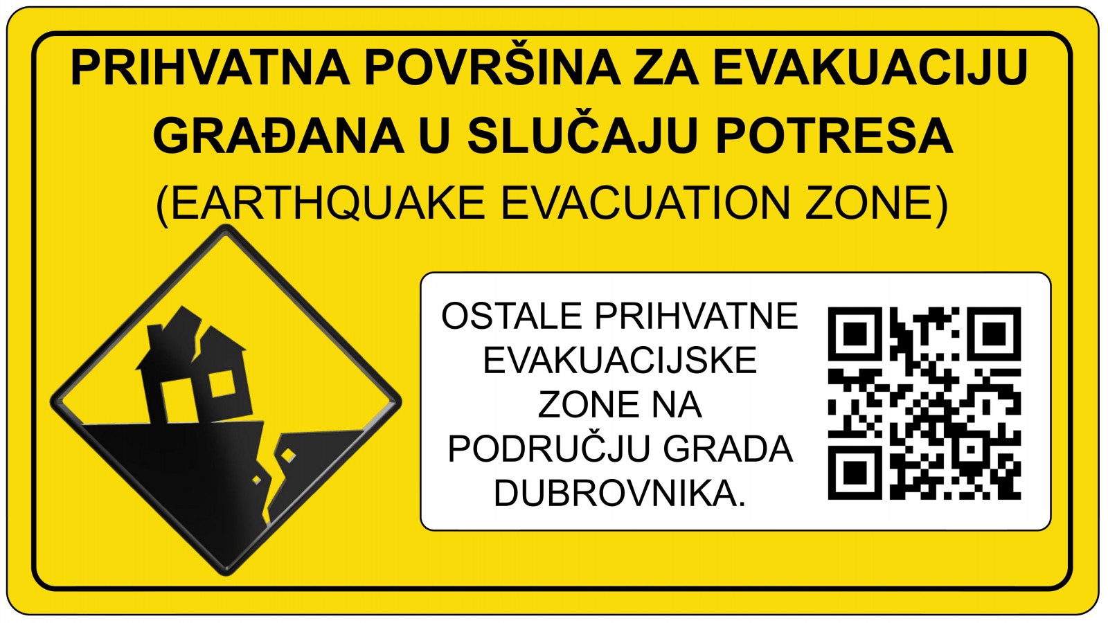 Señal para evacuación de Dubrovnik en caso de terremoto